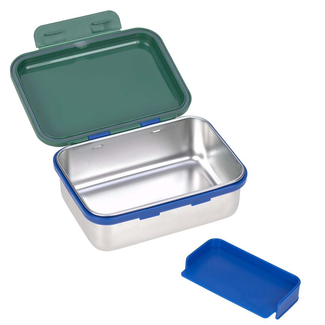 lässig rvs broodtrommel little gang - rainbow green
