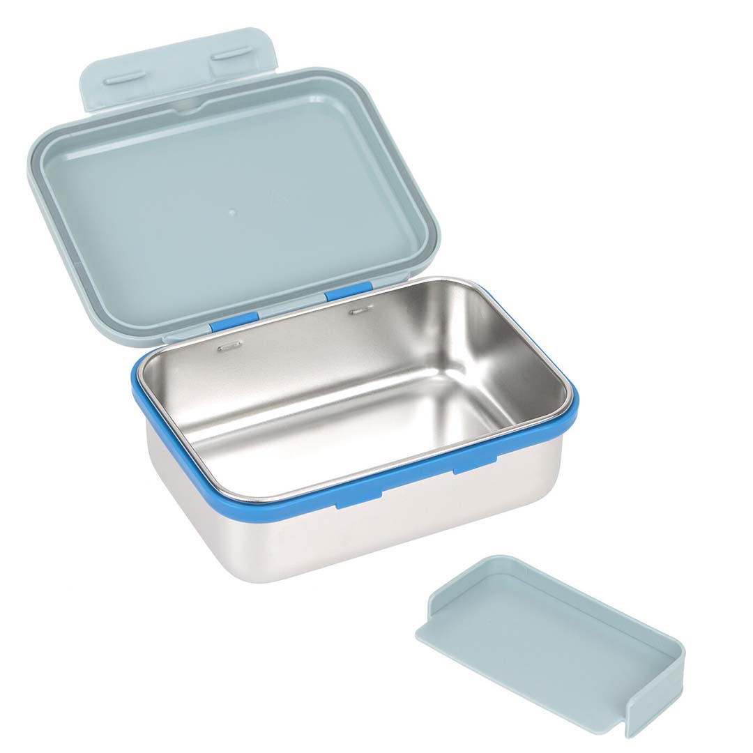 lässig rvs broodtrommel sunny explorer - green-blue