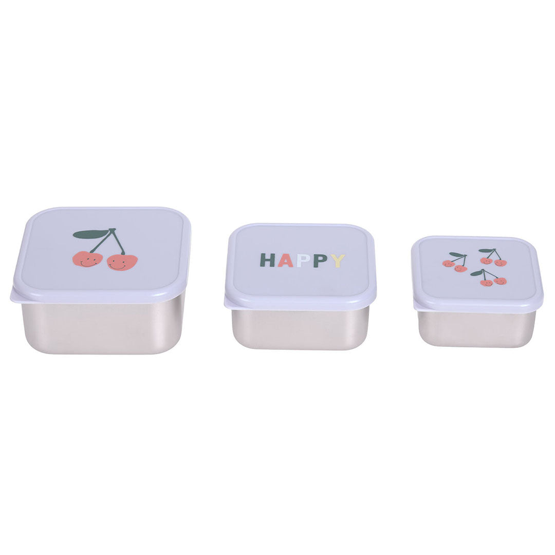 lässig rvs snackdoosjes happy fruits cherry - 3st