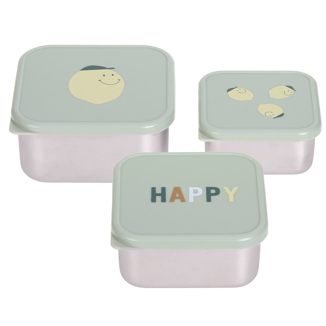 lässig rvs snackdoosjes happy fruits lemon - 3st