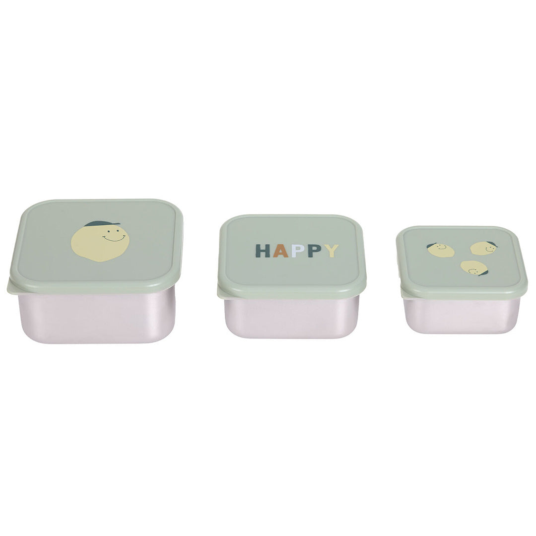 lässig rvs snackdoosjes happy fruits lemon - 3st