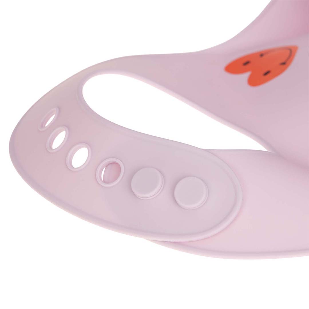 lässig siliconen slabbetje happy rascals - heart lavender