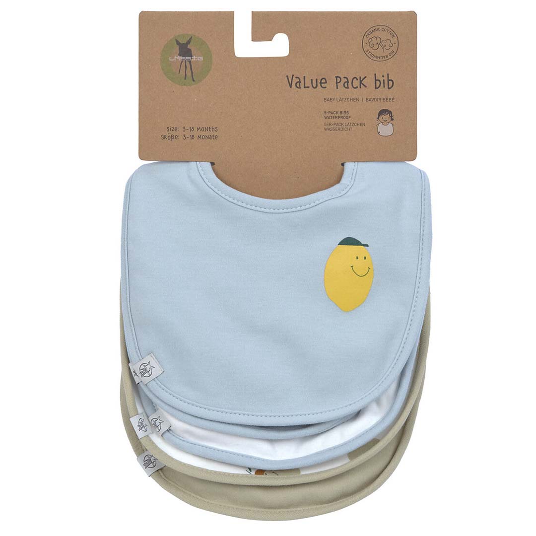 lässig slabbetjes happy fruits - lemon - 5st