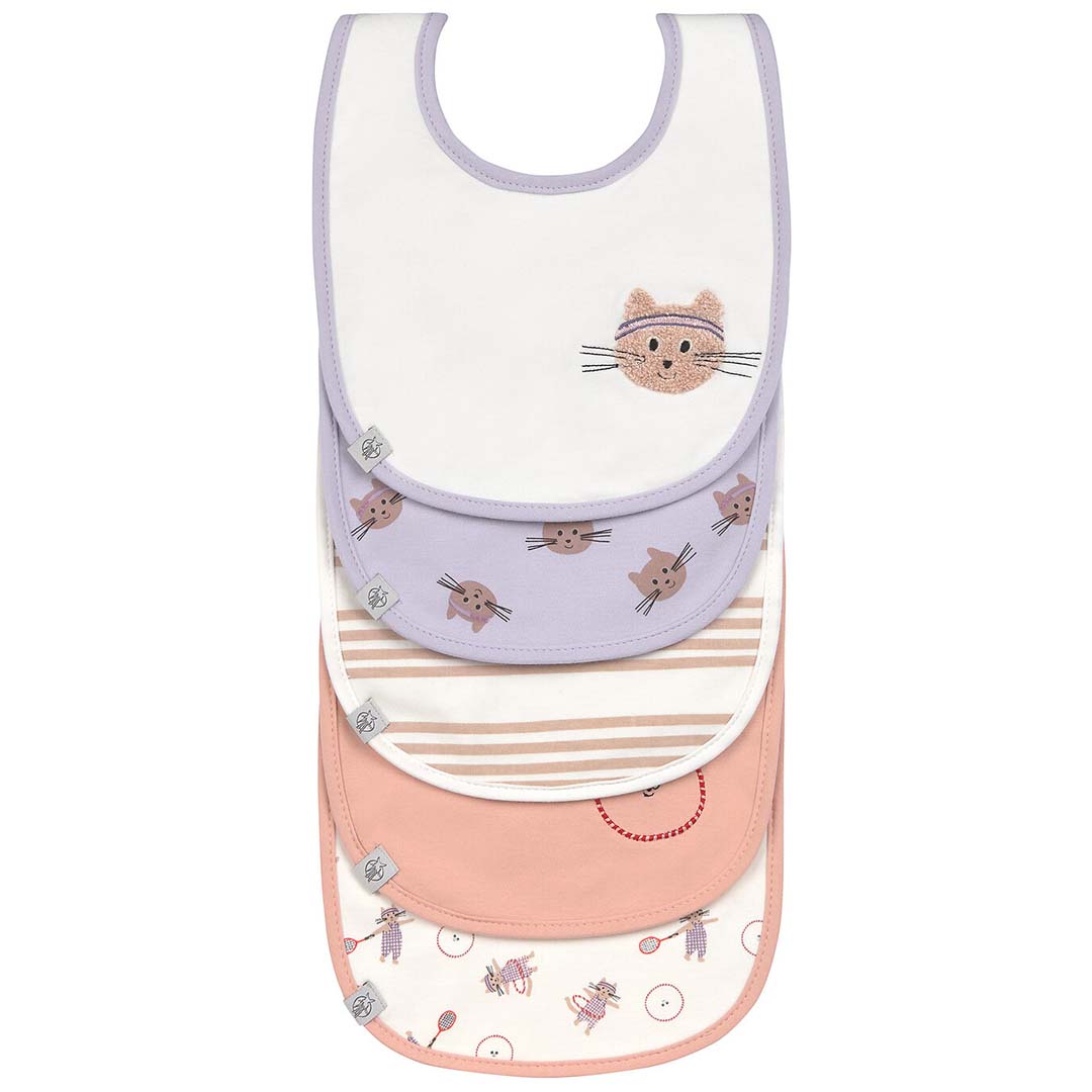 lässig slabbetjes tiny team - cat - 5st