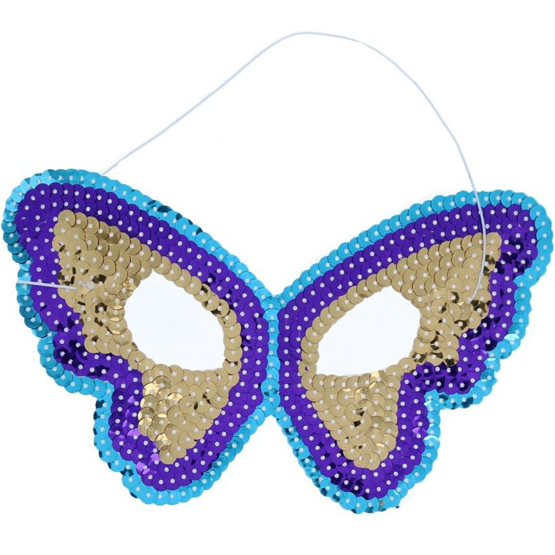 le petit souk masker vlinder - blauw - paars | 33255 | 0