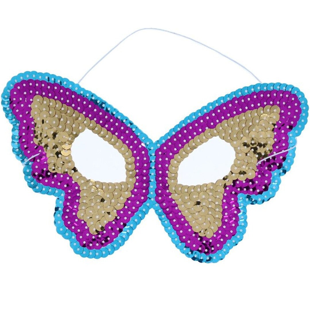 le petit souk masker vlinder - blauw - roze | 33254 | 0