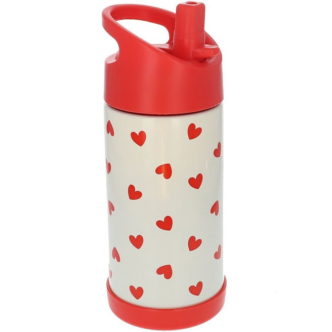le petit souk rvs thermosfles met rietje - hartjes - 300ml | 36567 | 0