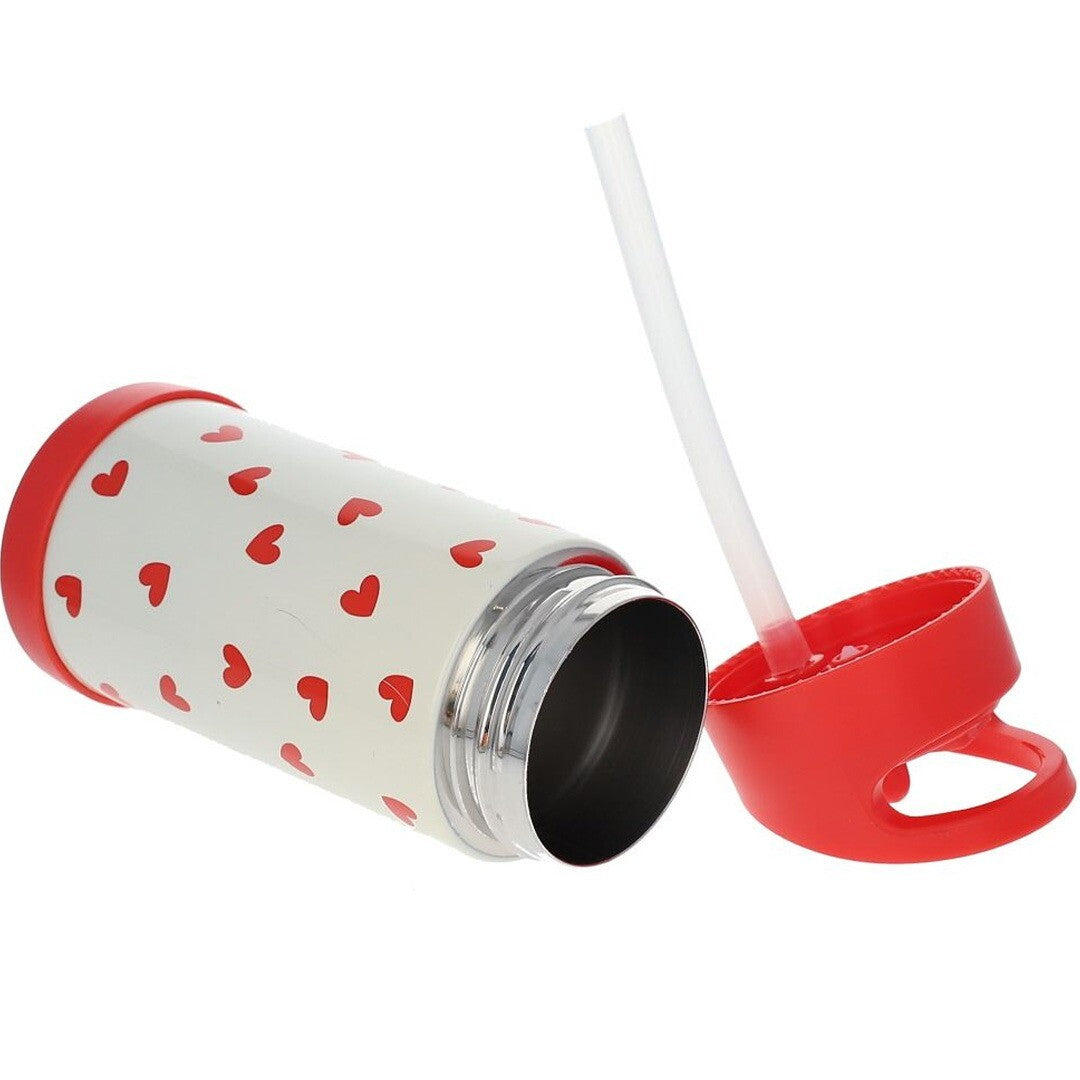 le petit souk rvs thermosfles met rietje - hartjes - 300ml | 36567 | 1