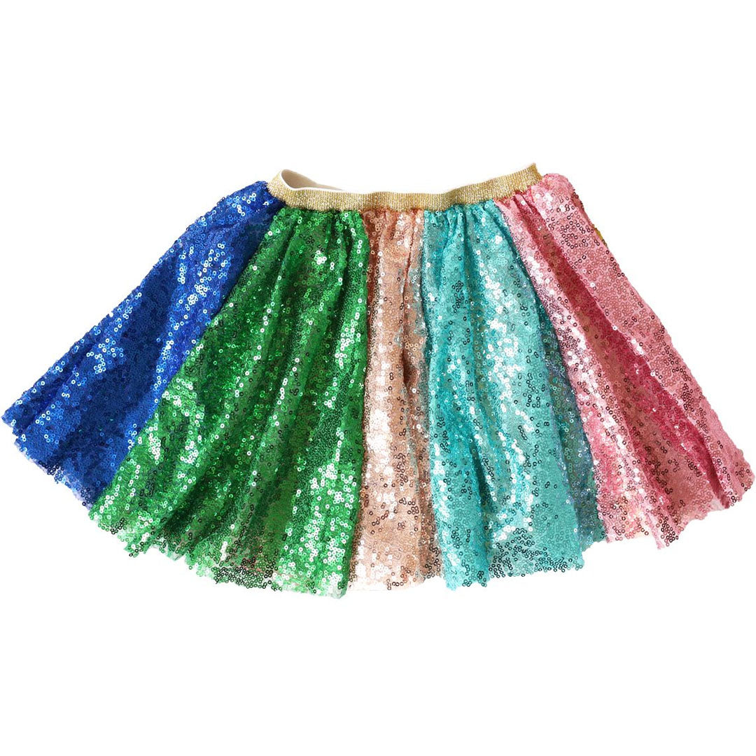 le petit souk verkleedrok pailletten - regenboog - 3-6 jaar | 31586 | 0