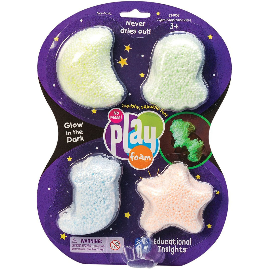 learning resources playfoam - glow in the dark - 4 kleuren | 1