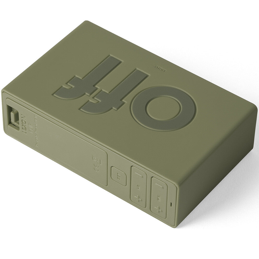 lexon flip classic digitale wekker - khaki  | LR157K9 | 2