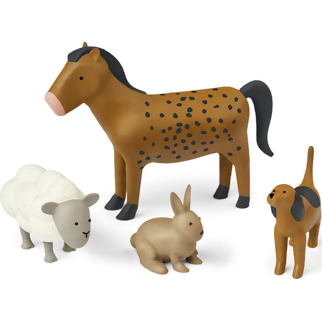 liewood boerderijdieren harrison - golden caramel multi mix - 4st | LW18928-2039 | 0