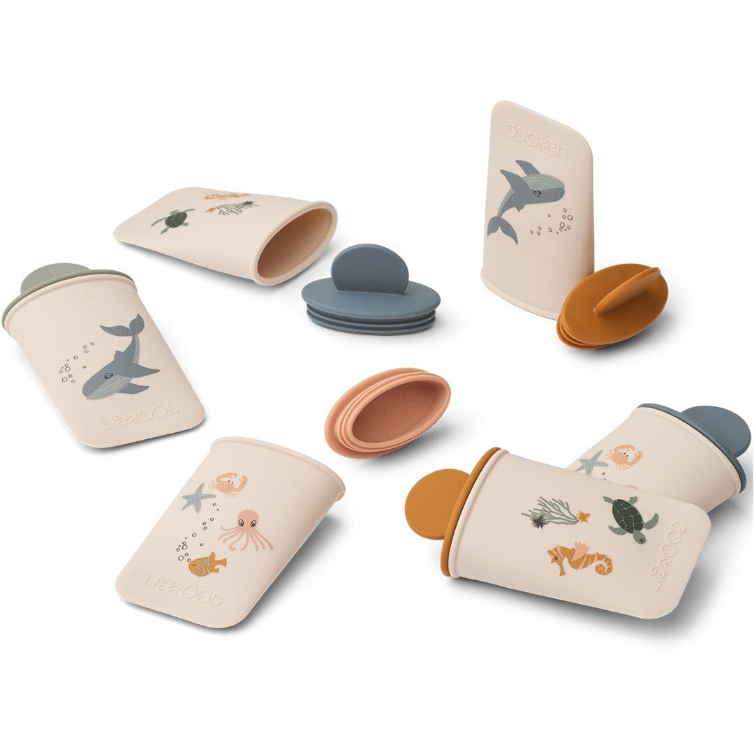 liewood ijsvormen malik - sea creature sandy - 6st | LW19961-1032 | 0