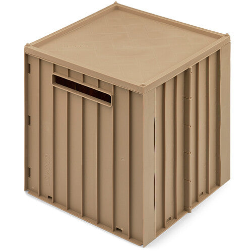 liewood opbergbak met deksel elijah - oat - 20 liter | LW15018-3070 | 0