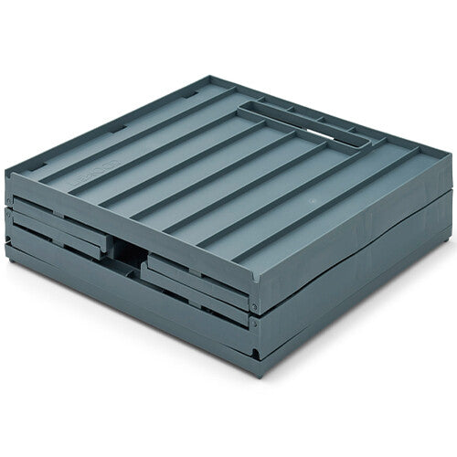 liewood opbergbak met deksel elijah - whale blue - 20 liter | LW15018-7130 | 2