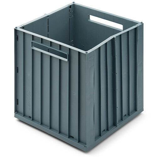 liewood opbergbak met deksel elijah - whale blue - 20 liter | LW15018-7130 | 3