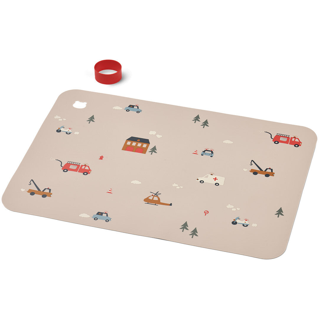 liewood placemat jude - emergency vehicle sandy  | LW15059-1668 | 0