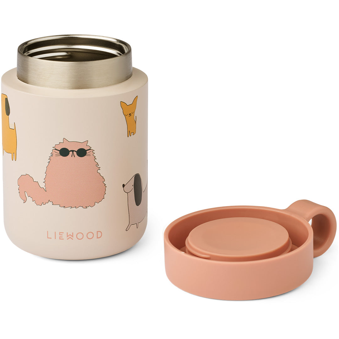 liewood-rvs-thermos-containter-kiani-cats-and-dogs-sandy_2