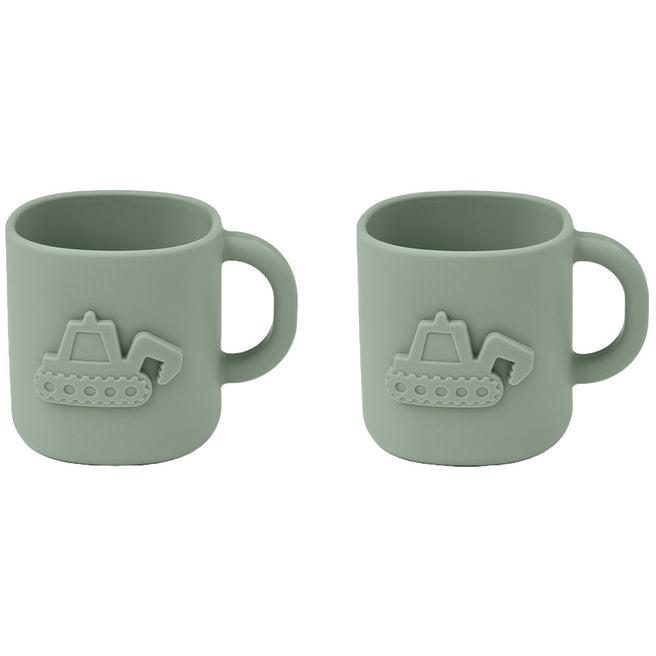 liewood siliconen drinkbekers chaves - faune green - 2st | LW18379-7300 | 0