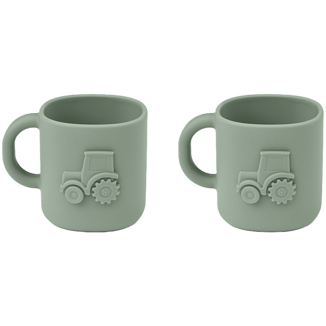 liewood siliconen drinkbekers chaves - faune green - 2st | LW18379-7300 | 1
