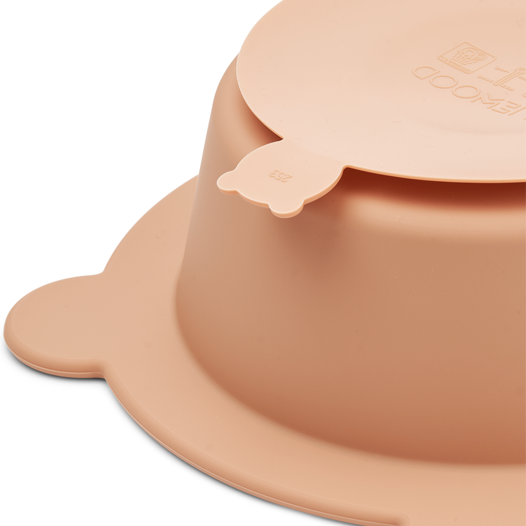 liewood siliconen kinderkommen met zuignap - tuscany rose - apple blossom - 2st | LW15103-1037 | 1