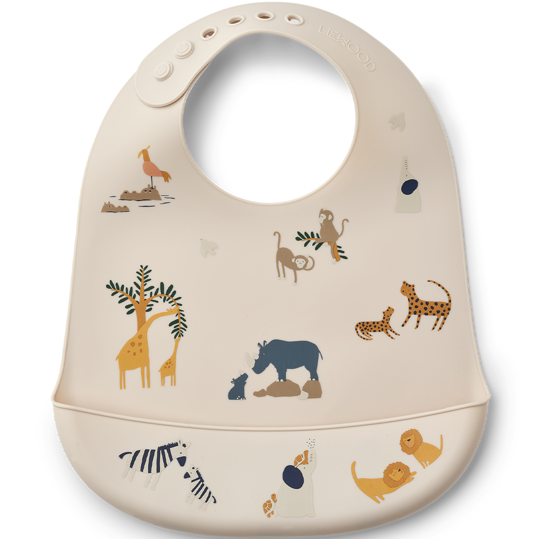 liewood siliconen slabbetjes tilda - all together sandy - 2st | LW15128-1499 | 1