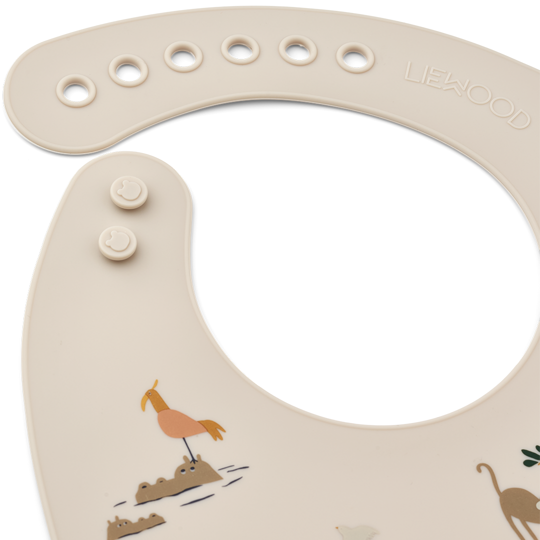 liewood siliconen slabbetjes tilda - all together sandy - 2st | LW15128-1499 | 3