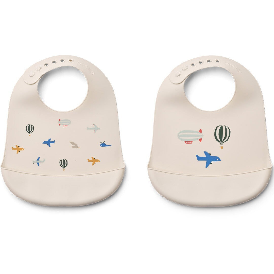 liewood siliconen slabbetjes tilda - aviator ecru - 2st | LW15128-2330 | 0