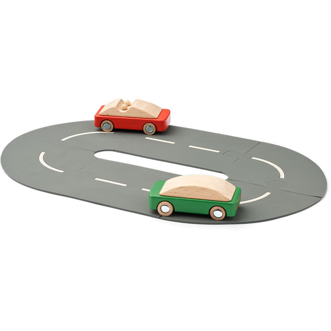 liewood village autoweg met auto's - apple red mix - 8-delig | LW188271846 | 0