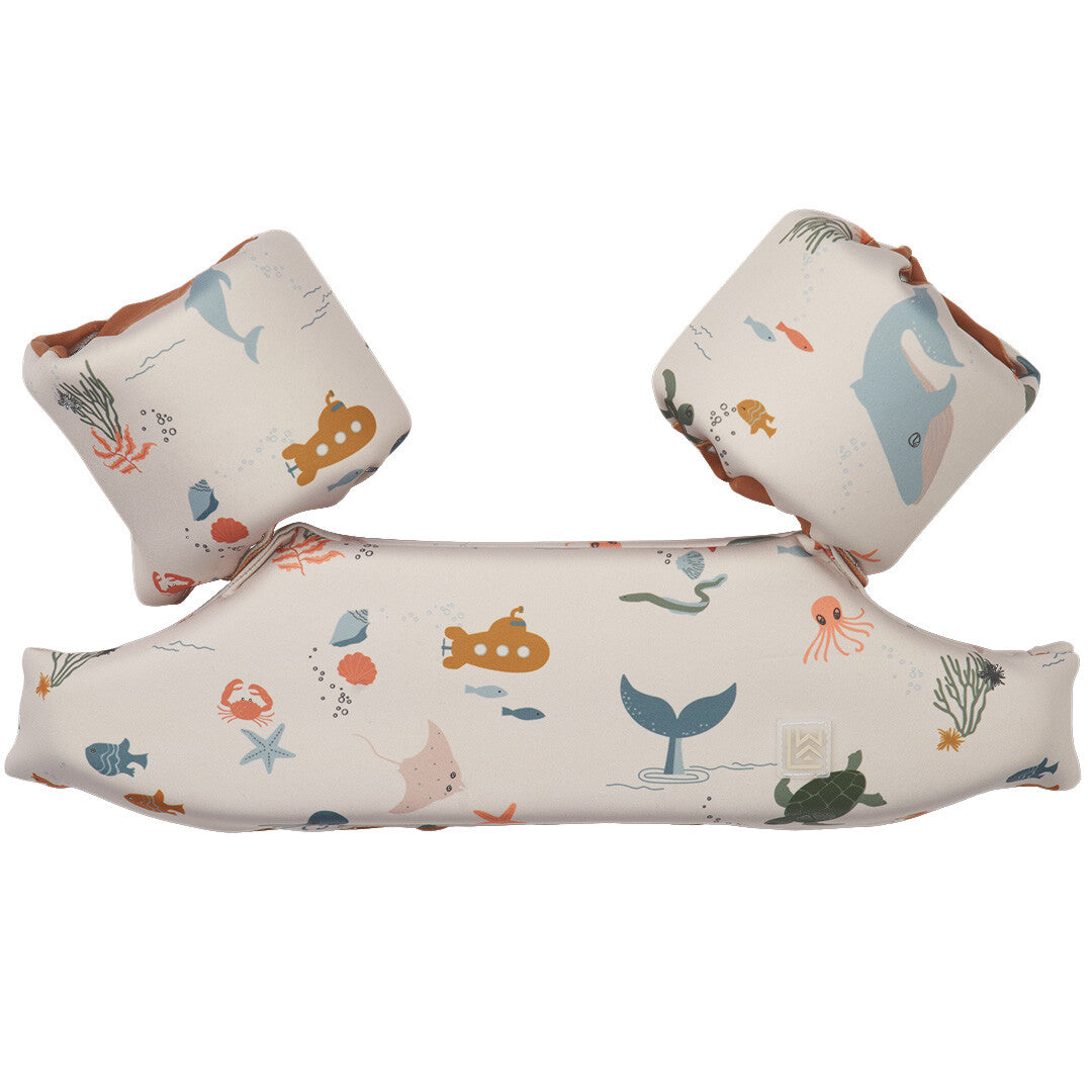 liewood zwemgordel met bandjes darko - sea creature sandy - 19-30 kg | LW19374-1032-3-6 | 0