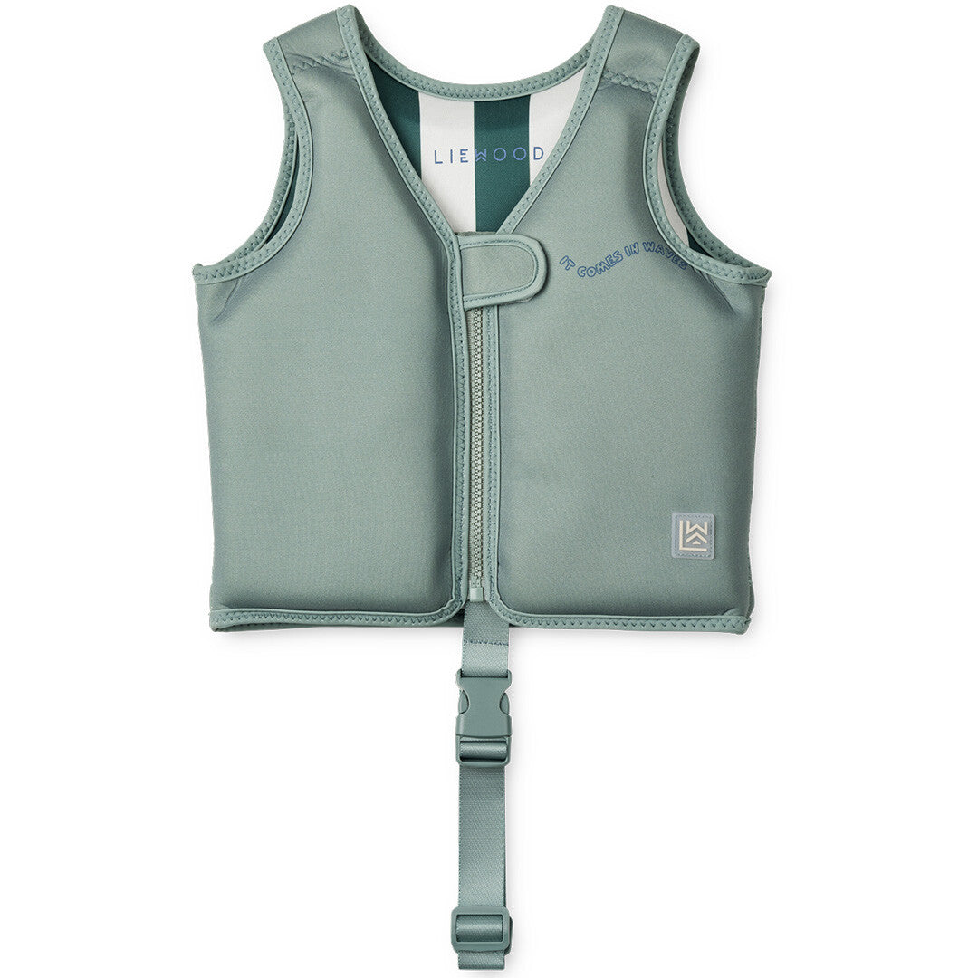 liewood zwemvest dove - it comes in waves peppermint - 19-30 kg | LW19588-2167-5-6 | 0
