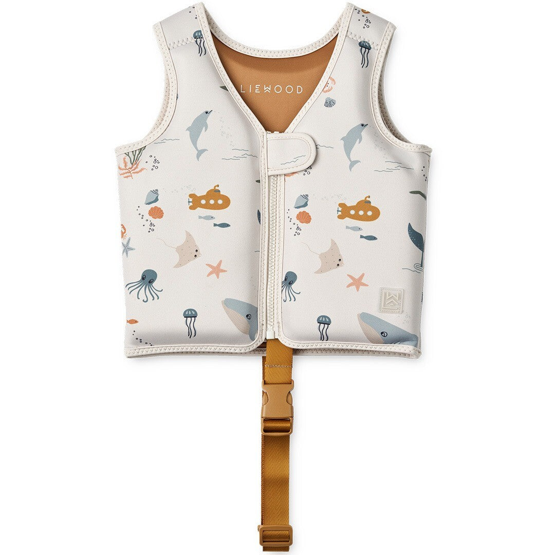liewood zwemvest dove - sea creature sandy - 15-18 kg   | LW19588-1032-34 | 0