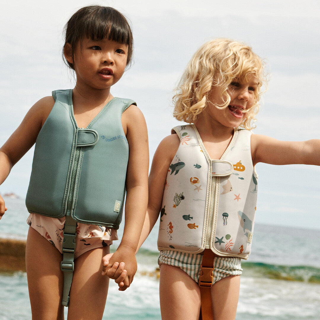 liewood zwemvest dove - sea creature sandy - 15-18 kg   | LW19588-1032-34 | 5