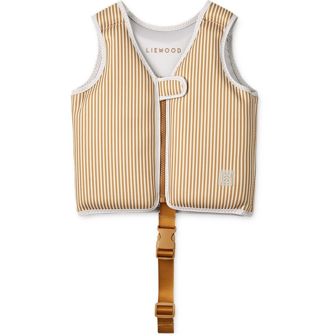 liewood zwemvest dove - stripe sandy golden caramel - 15-19 kg  | LW19588-0939-3-4 | 0