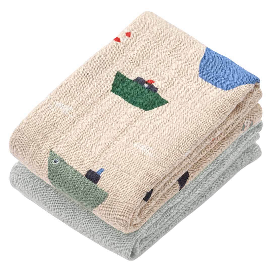 liewood hydrofieldoeken lewis - sailing - dove blue mix - 2st | LW14907 | 1