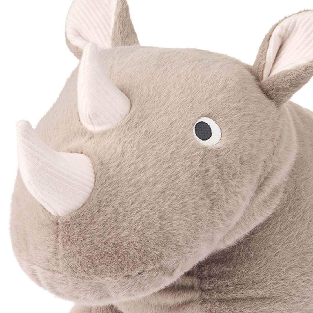 liewood knuffelneushoorn barnaby - stone beige - 66 cm | LW20521 | 3