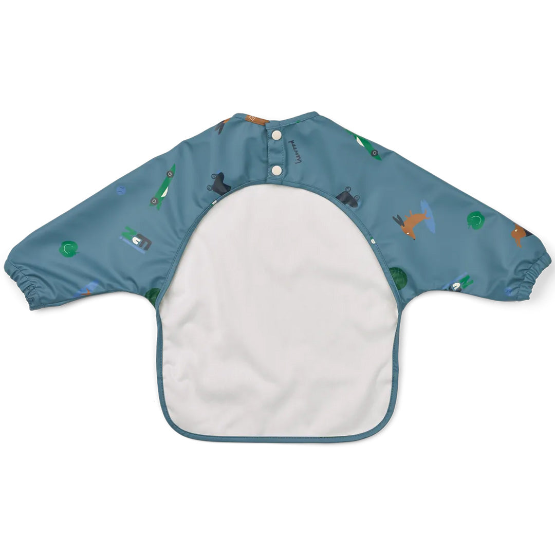 liewood mouwslab met voorvakje merle - fun - beach blue | LW18136-2621 | 1