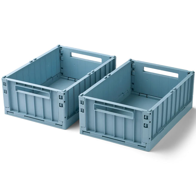 liewood opbergkrat weston - beach blue - 10 liter - 2st | LW14677-2598 | 0