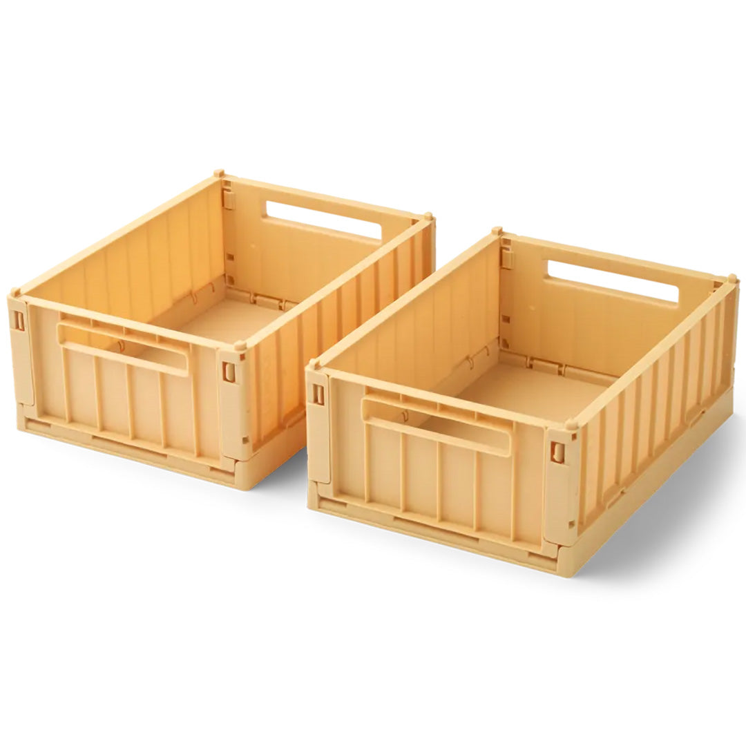 liewood opbergkrat weston - lemon yellow - 5 liter - 2st | LW14549-2602 | 0