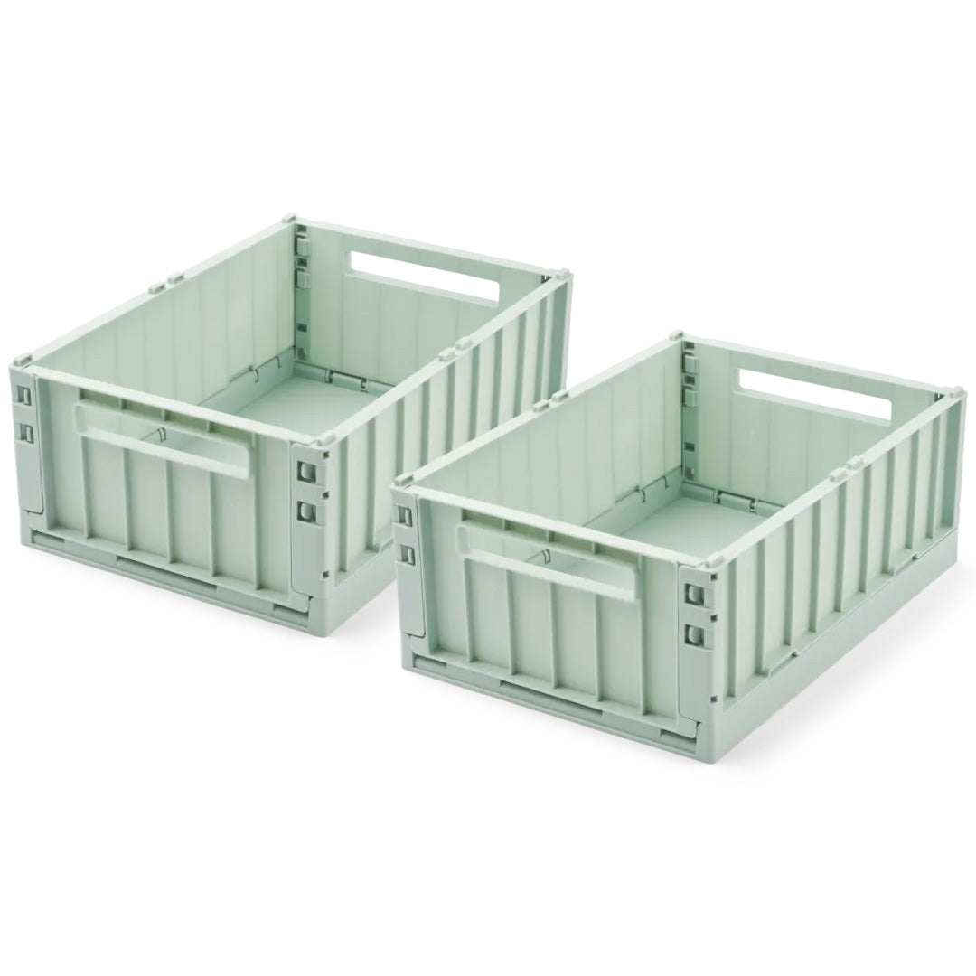 liewood opbergkrat weston - light peppermint - 10 liter - 2st | LW14677-2344 | 0