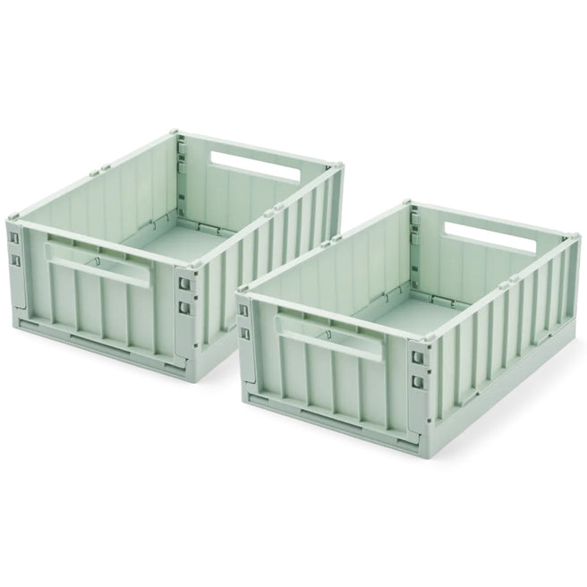 liewood opbergkrat weston - light peppermint - 10 liter - 2st | LW14677-2344 | 0