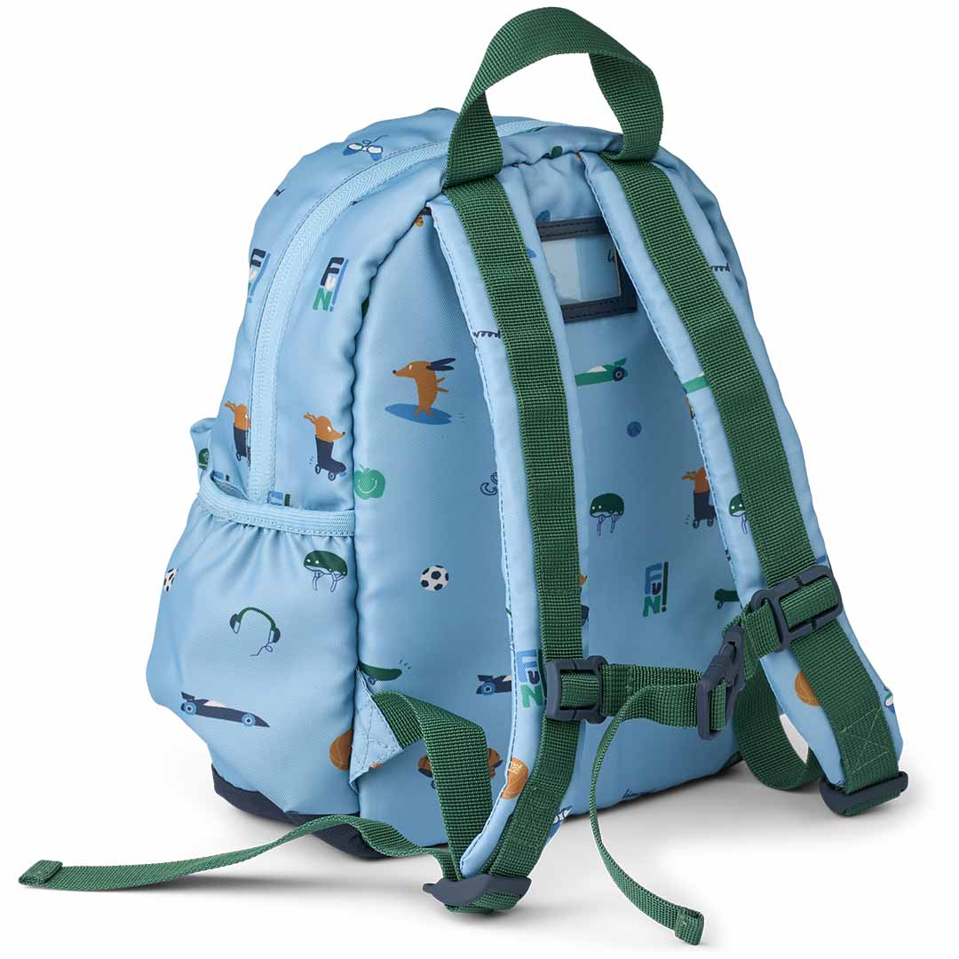 liewood peuterrugzak andreas - fun - beach blue - 27 cm | LW19643 |2