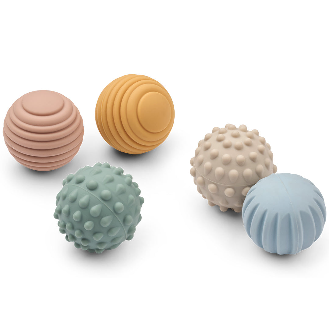 liewood sensorische ballen dorian - beach blue multi mix - 5st | LW20545 | 1