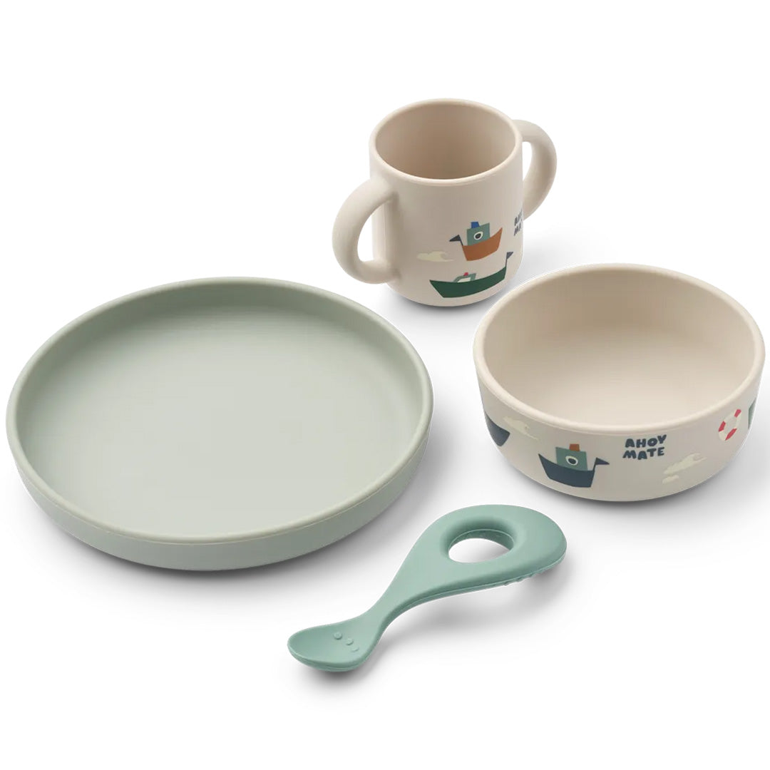 liewood siliconen kinderservies vivi - sailing - sandy | LW15135-2618 | 0