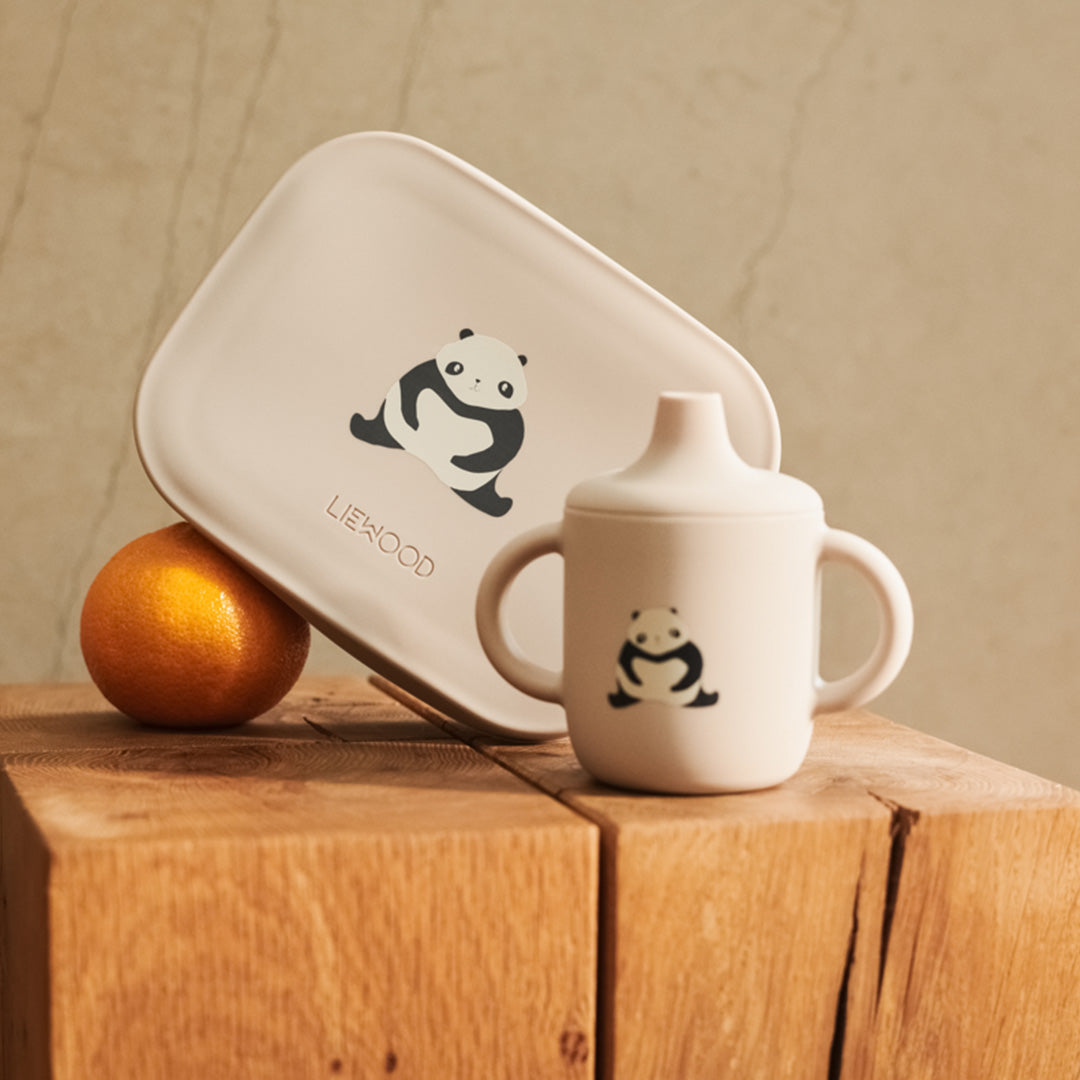 liewood siliconen tuitbeker neil - panda - sandy | LW13060-2714 | 2