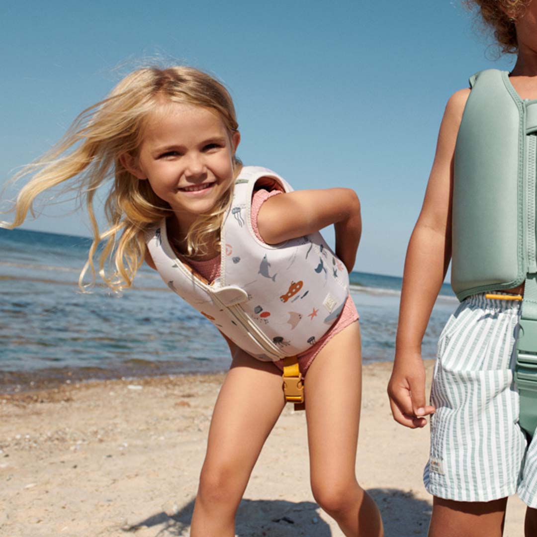 liewood zwemvest dove - sea creature - sandy - 19-30 kg | LW19588 | 2