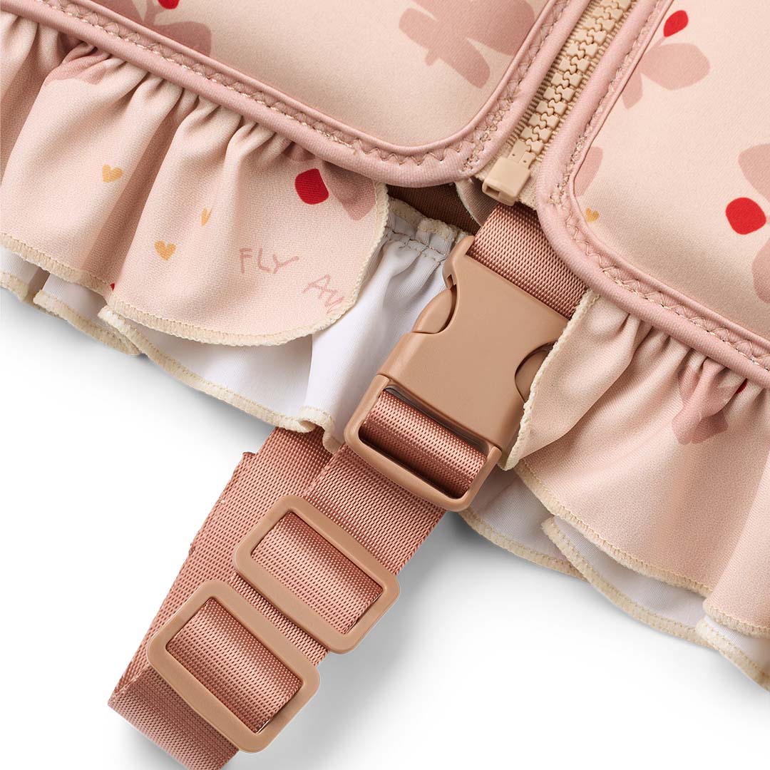 liewood zwemvest dove met ruches - butterfly - apple blossom - 15-19 kg | LW20501 | 3