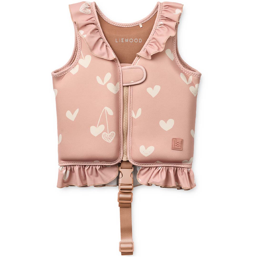 liewood zwemvest dove met ruches - sweethearts - pale tuscany - 15-19 kg | LW20501 | 1