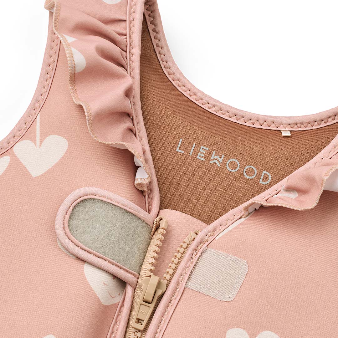 liewood zwemvest dove met ruches - sweethearts - pale tuscany - 19-30 kg | LW20501 | 2