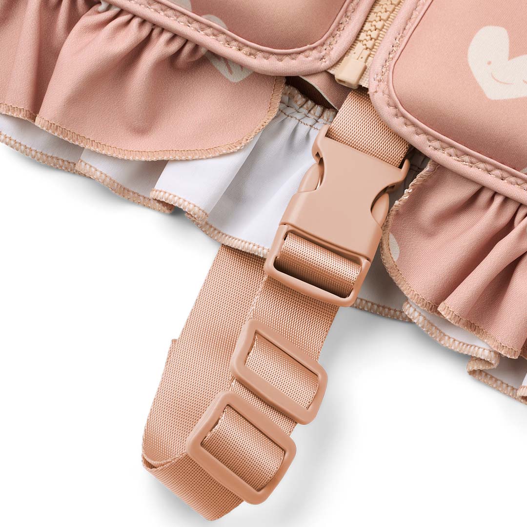 liewood zwemvest dove met ruches - sweethearts - pale tuscany - 19-30 kg | LW20501 | 3